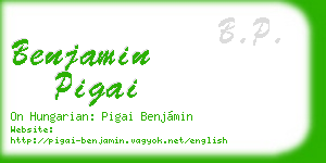 benjamin pigai business card